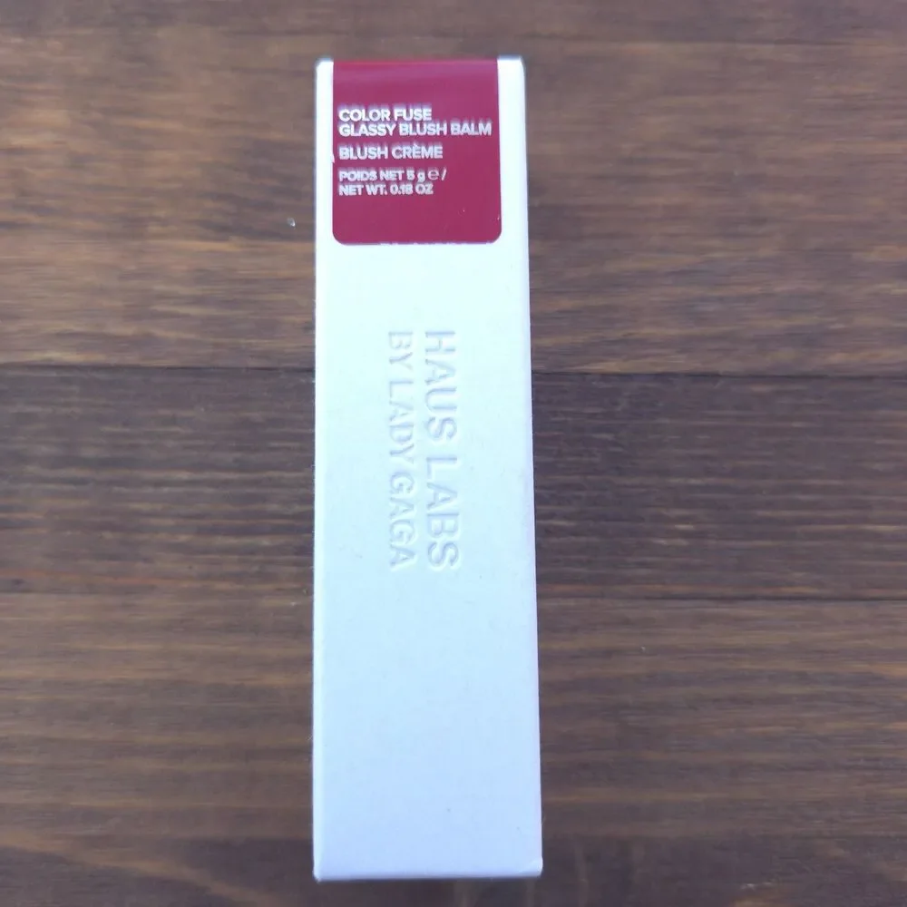 HAUS LABS Lady Gaga Color Fuse Glassy Blush Balm Glassy Acai 0.18 Oz NIB